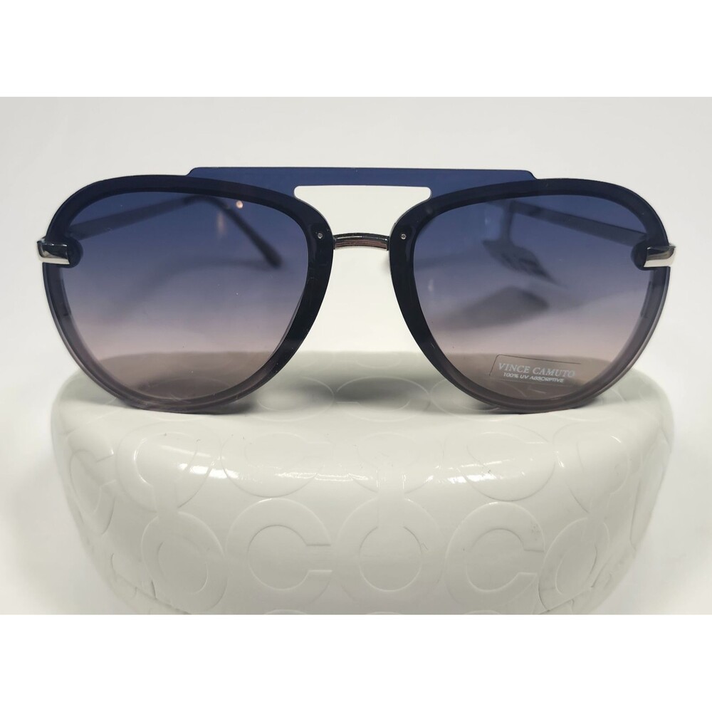 NWT Vince Camuto VC991 Gold Rimless Aviator Sunglasses Brown Gradient 65-12-145